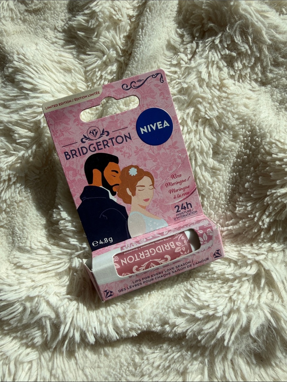 NIVEA Bridgerton Rose Meringue Pink Lip Balm